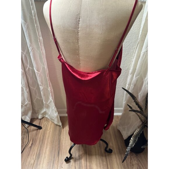 Y2k Delicate Treasures Baby Doll XL Chemise  Nightie Satin Slip Dress Velvet - Picture 7 of 11